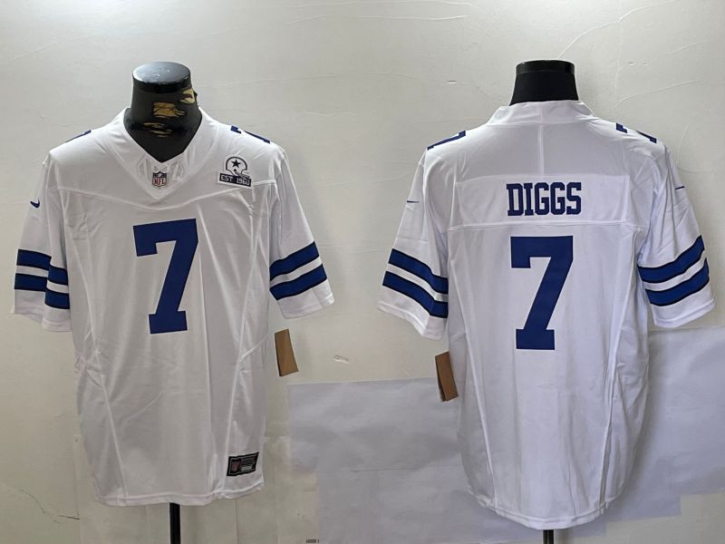 Men Dallas Cowboys #7 Diggs White 2024 Nike Limited NFL Jersey style 4->dallas cowboys->NFL Jersey